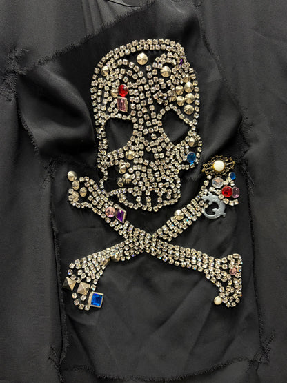 AW2002 Junya Watanabe ‘Jewel Skull’ Chiffon Sheer Long Sleeve Shirt