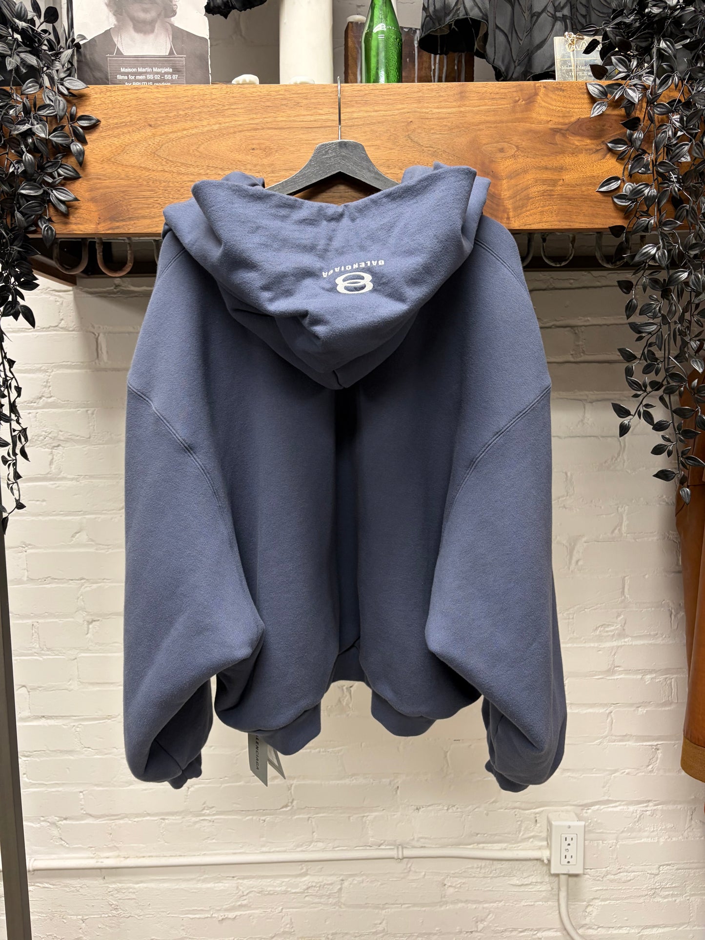 SS2025 Balenciaga ‘Incognito’ 4 Sleeve Blue Zip-Up Hoodie