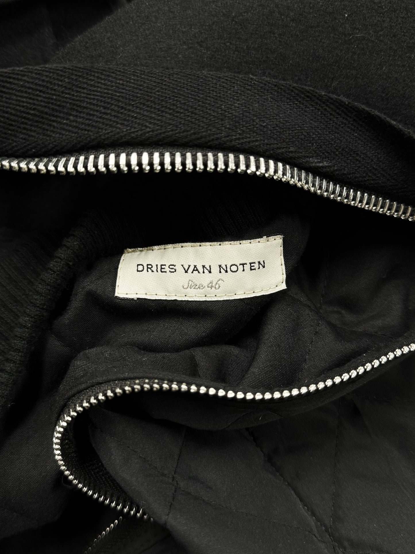 AW2014 Dries Van Noten Wool ‘Back-Zip’ Bomber Jacket