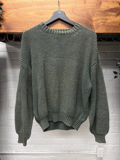 Vintage 90s Yohji Yamamoto ‘Y’s For Men’ Ribbed Green Wool Knit Sweater
