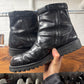 1999 Jil Sander ‘Reverse Tread’ Black Leather Moto Boots