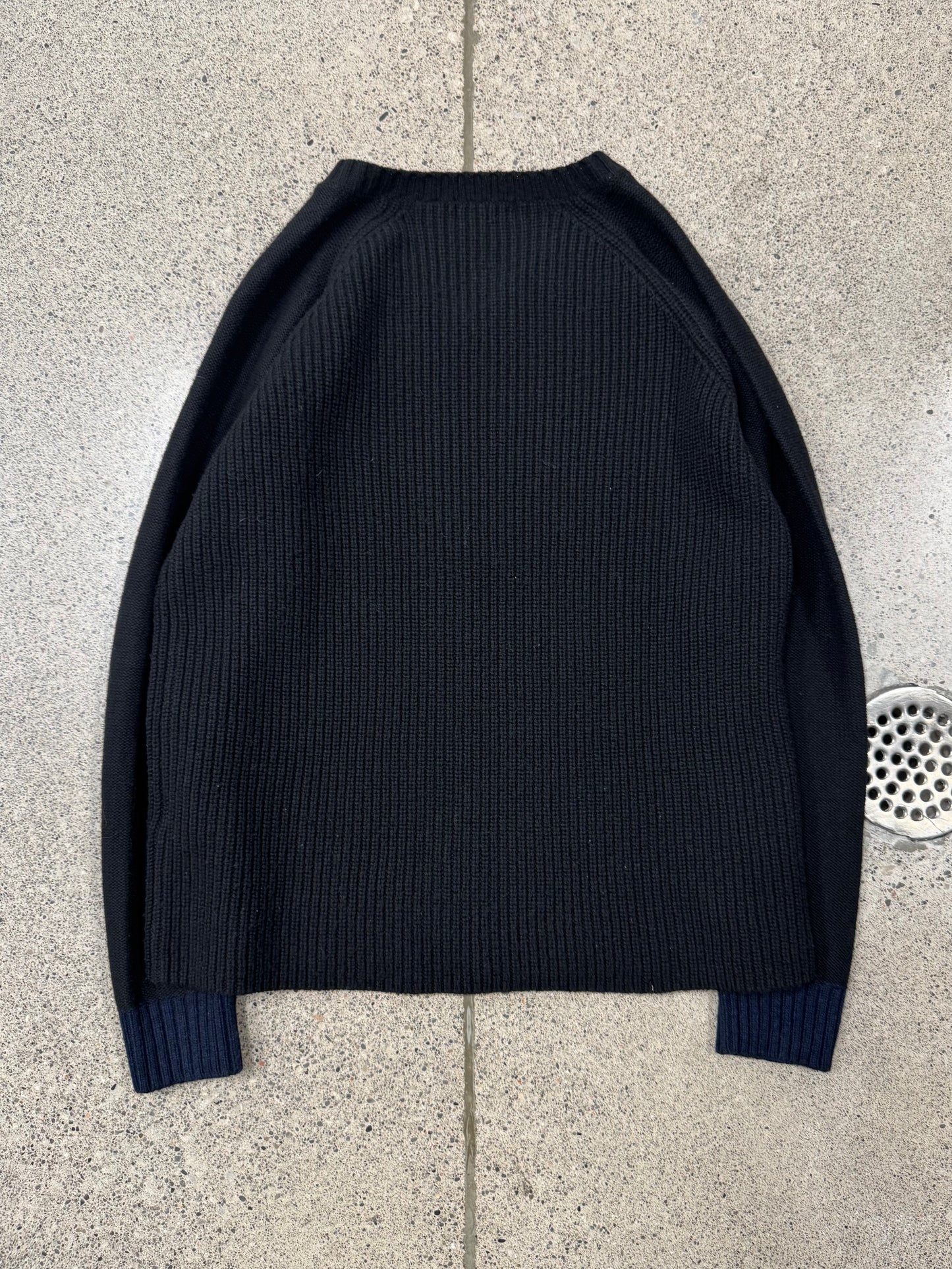 Undercover Black Ribbed Knit Sweater