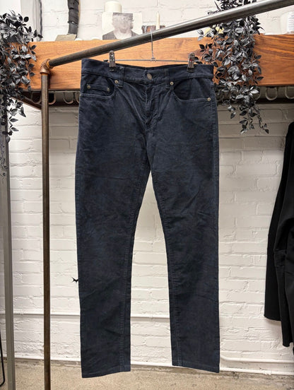2015 Saint Laurent by Hedi Slimane ‘D02’ Black Corduroy Skinny Jeans