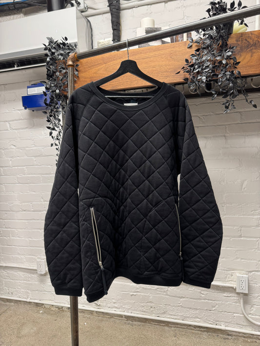 Takahiro Miyashita the Soloist ‘Quilted’ Black Cotton Sweatshirt