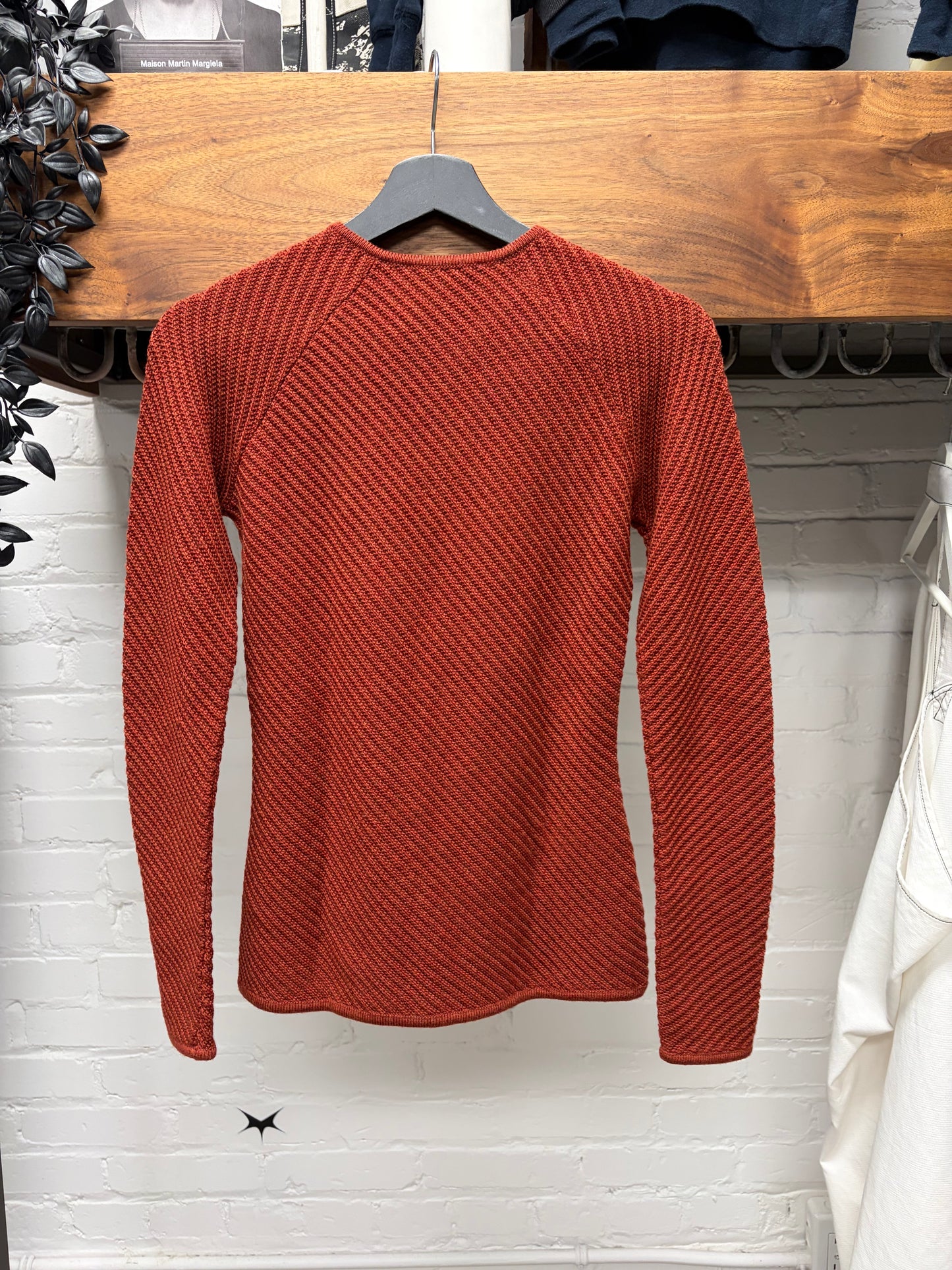 AW1995 Gucci by Tom Ford Asymmetric Henley Knit Sweater