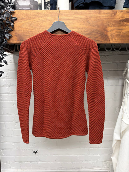 AW1995 Gucci by Tom Ford Asymmetric Henley Knit Sweater