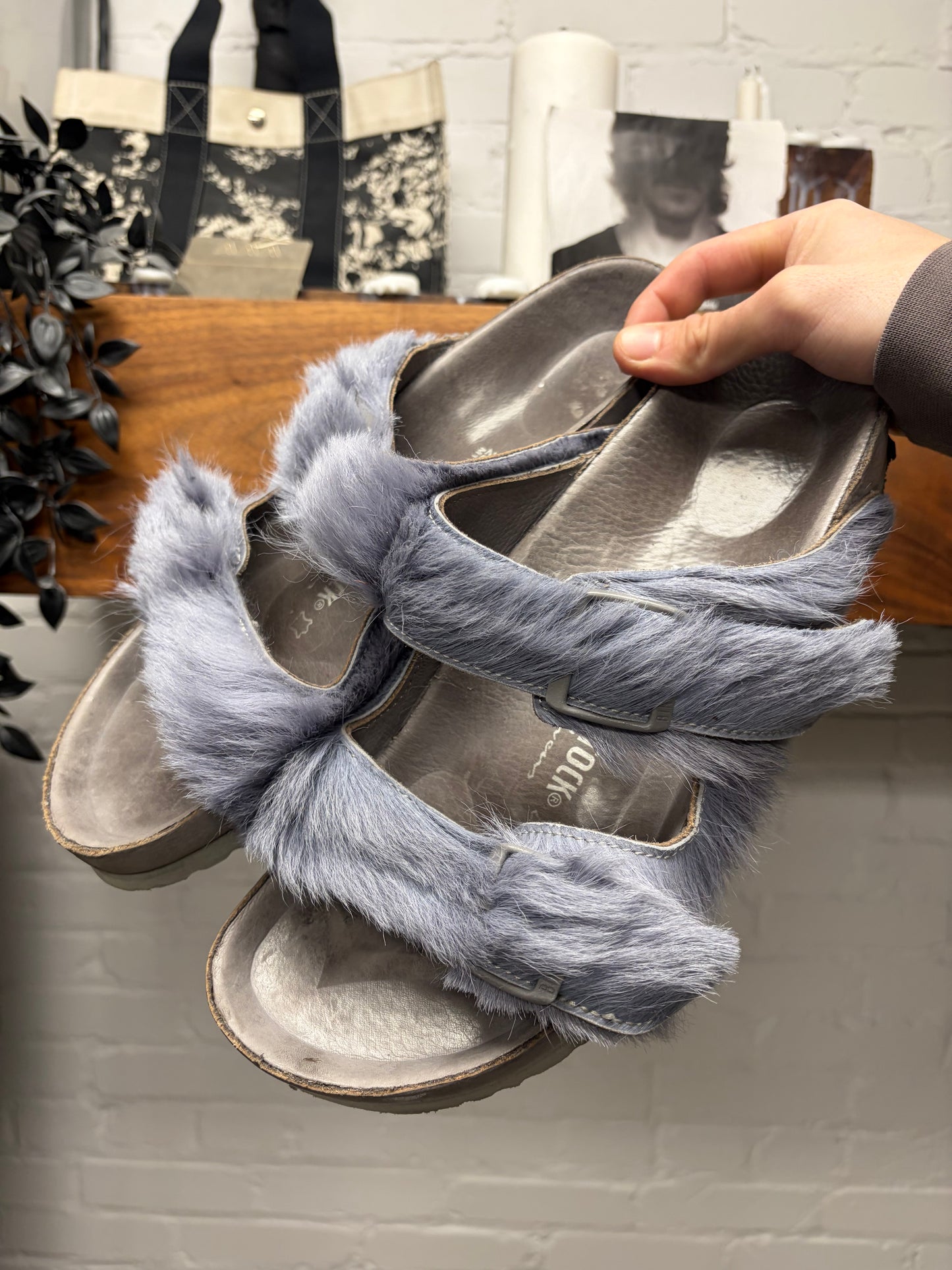 Rick Owens x Birkenstock ‘Arizona’ Pony Hair Sandals