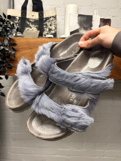 Rick Owens x Birkenstock ‘Arizona’ Pony Hair Sandals