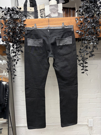 AW2005 Undercover ‘Arts & Crafts’ Leather ‘Cummerbund’ Denim