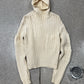 Yohji Yamamoto Ribbed Wool Hooded Knit