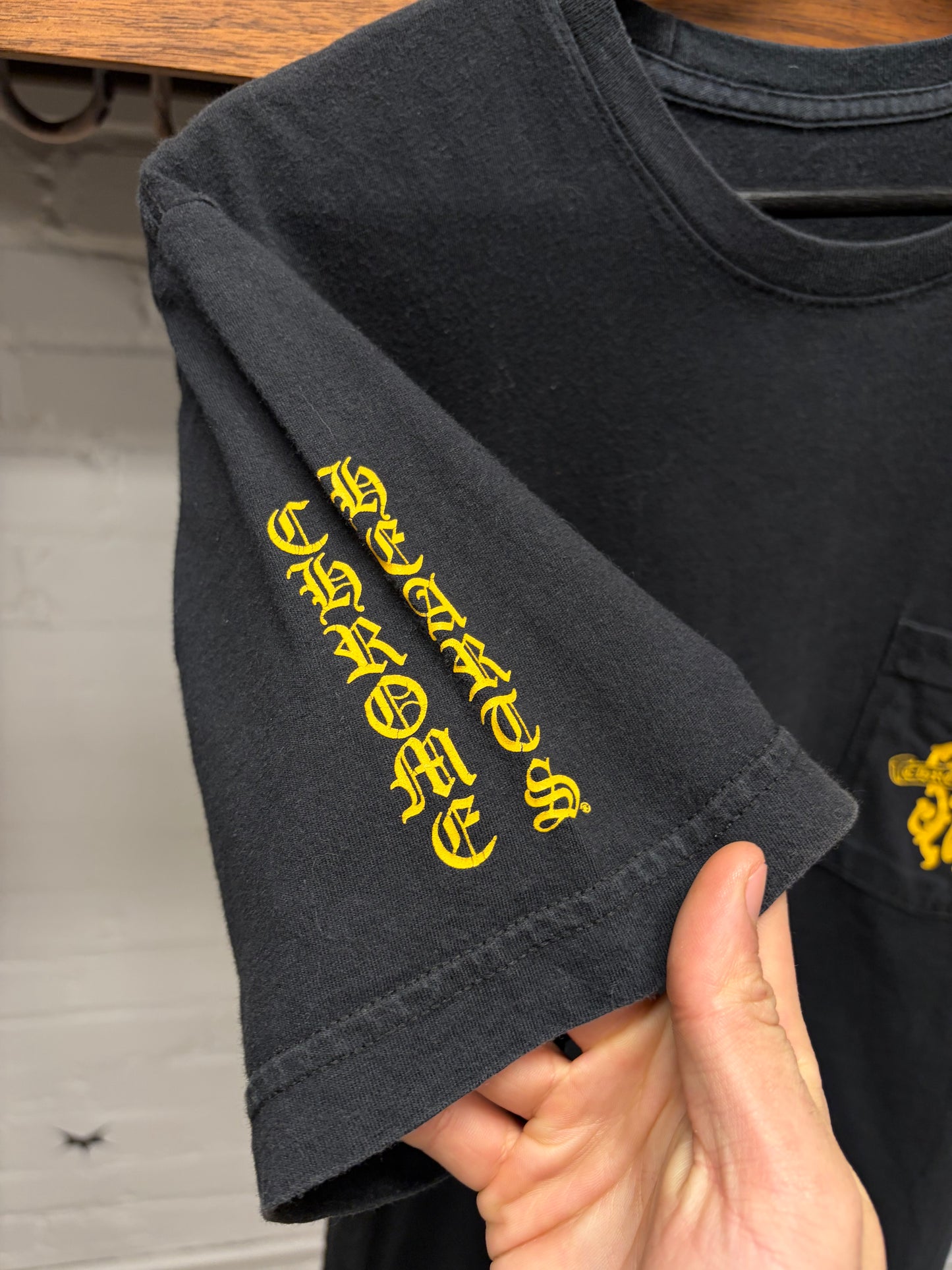 Vintage Chrome Hearts ‘Vine Dagger’ Black/Yellow Graphic T-Shirt