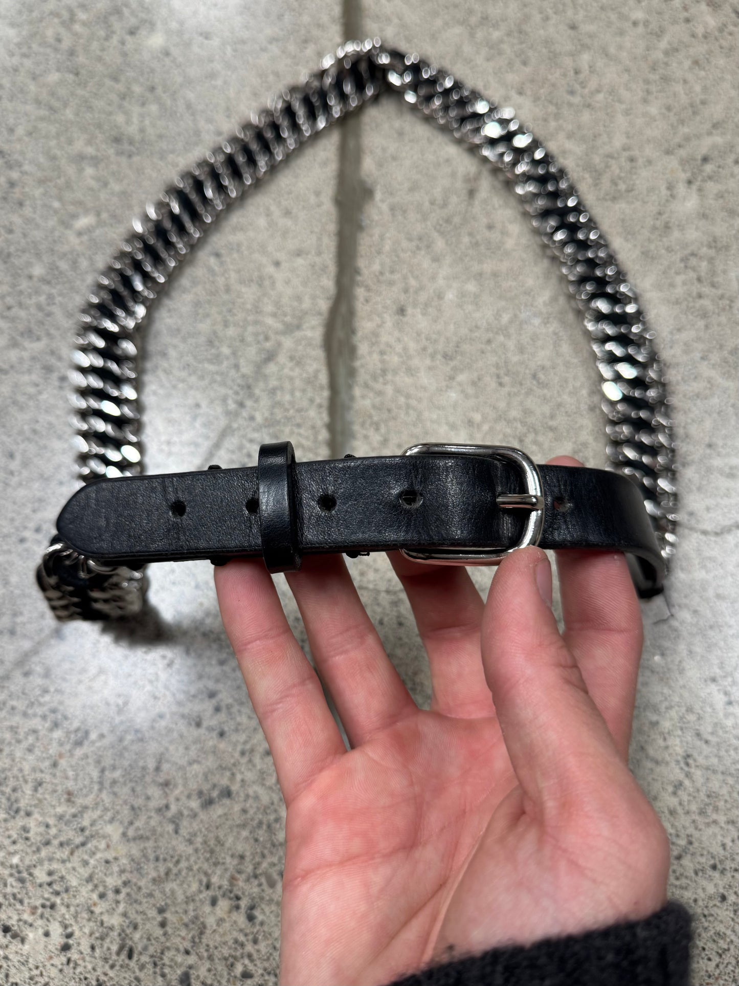 AW2010 Balmain ‘Heavy Metal’ Chain Link Leather Belt