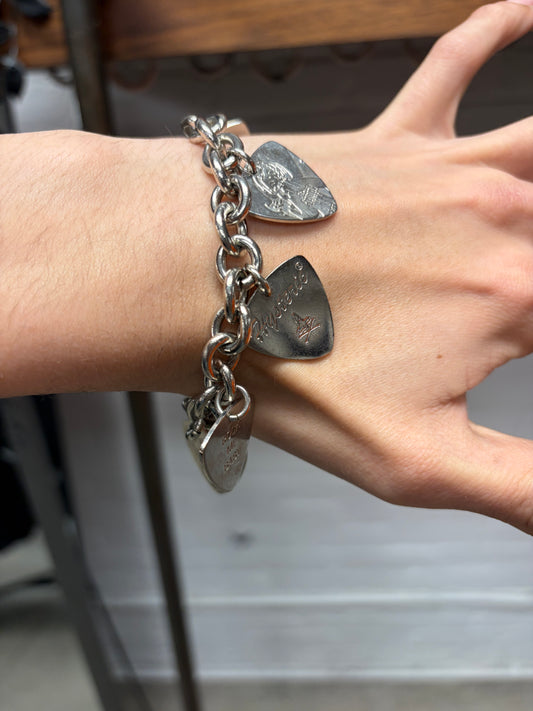 Hysteric Glamour ‘Guitar Pick’ Silver Charm Bracelet