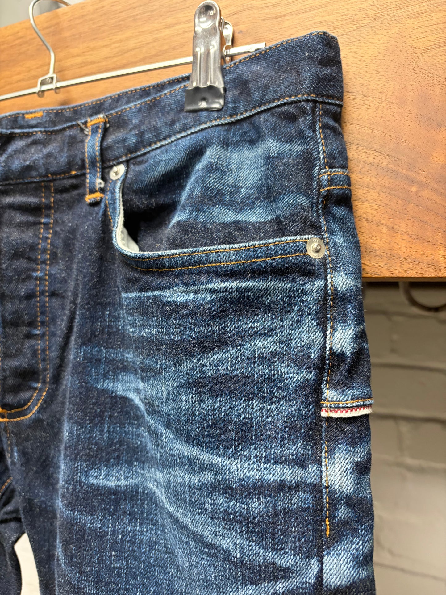 Dior Homme Japan Exclusive Raw Washed Blue Selvedge Skinny Jeans