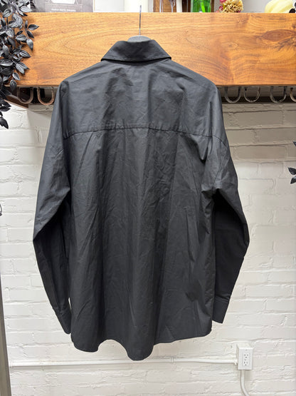Diesel Embroidered ‘D-Logo’ Black Button Up Shirt