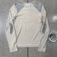 SS2007 Maison Martin Margiela Cream/Grey Panelled Long Sleeve Shirt