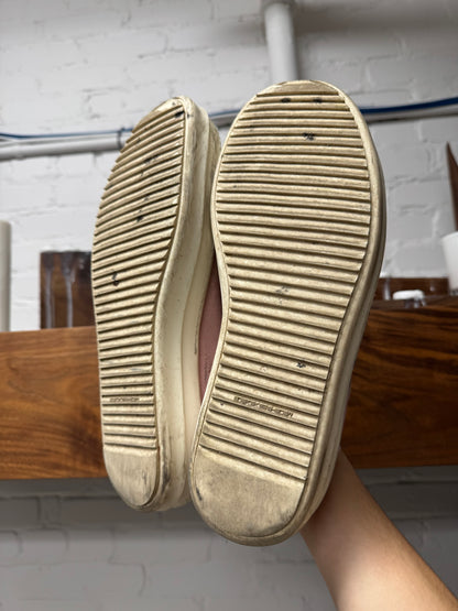 SS2023 Rick Owens Pink Canvas ‘Vans’ High Top Sneakers