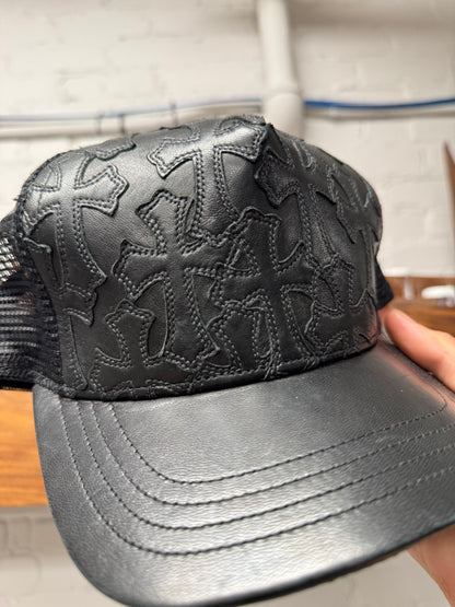 Chrome Hearts ‘Cemetery’ Leather Cross Patch Trucker Hat