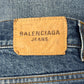 2021 Balenciaga Blue Washed Heel Bite Denim