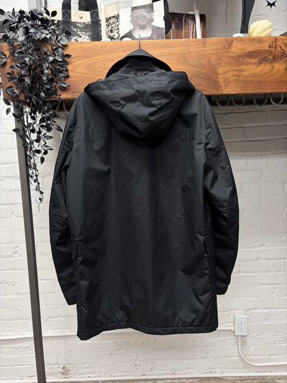 Vintage Gucci Flat Black Toggle Closure Shell Duffle Coat