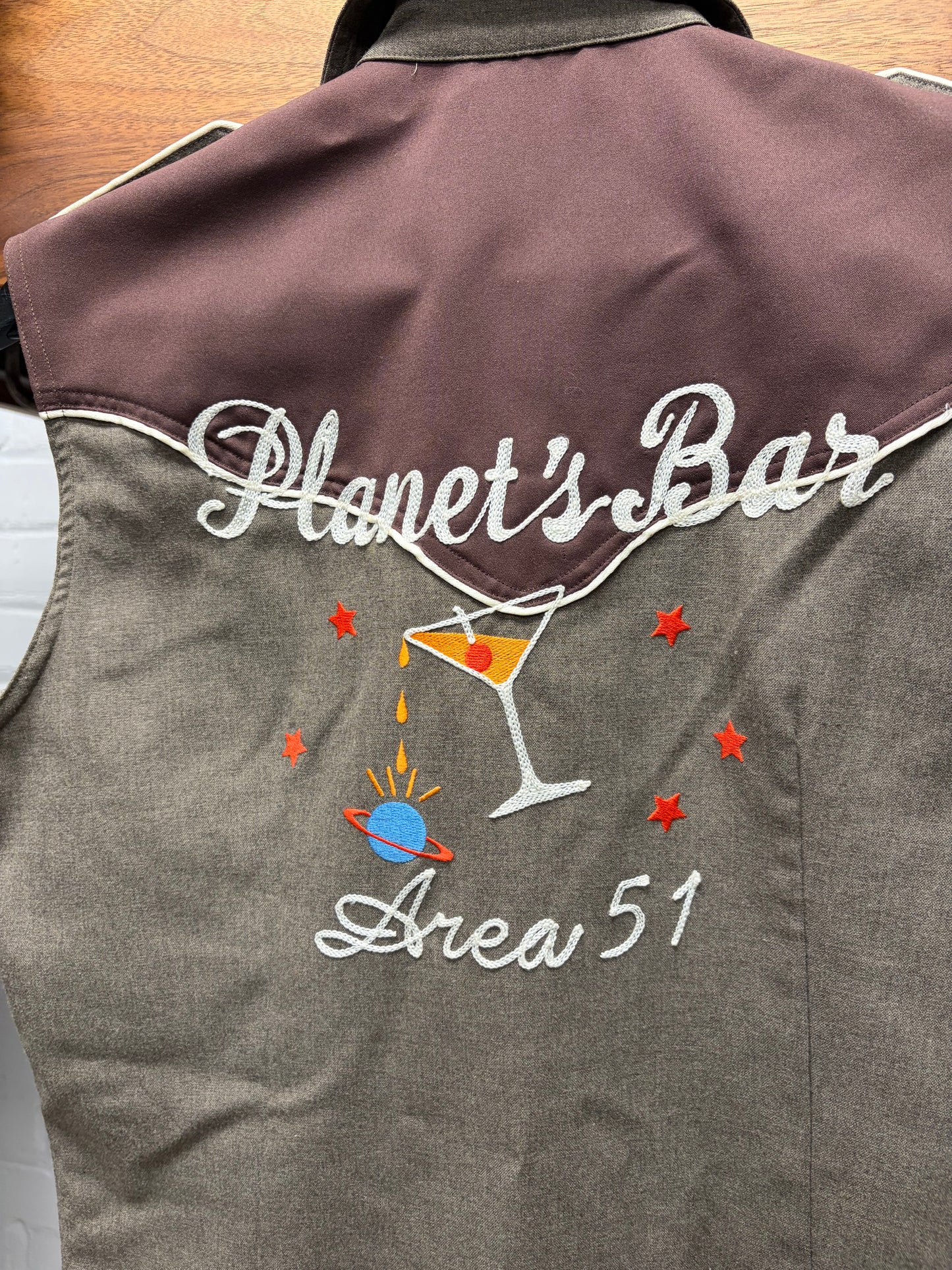 2000s Miharayasuhiro Western Short Sleeve Cutoff Collared Shirt