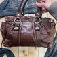 Miu Miu Brown Leather Top Handle Bag