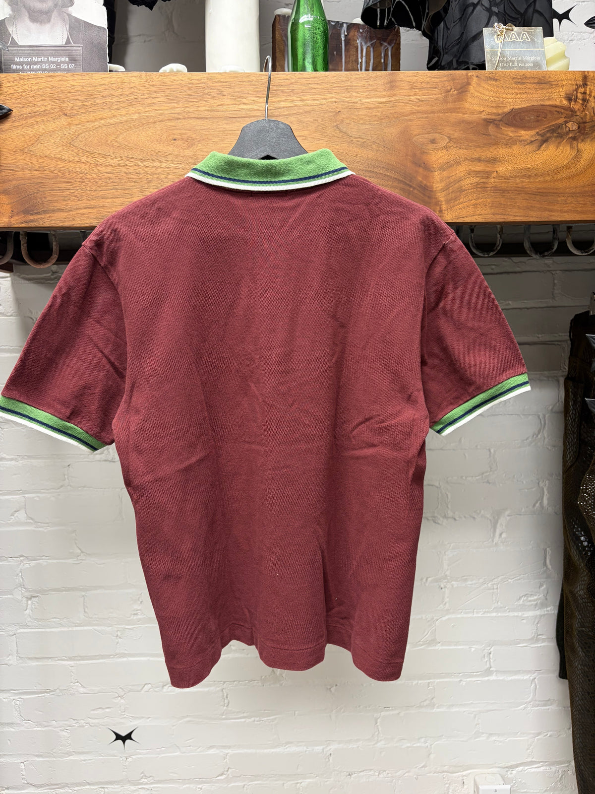 2007 Comme Des Garçons Homme Plus Two Tone Red/Green Cotton Polo