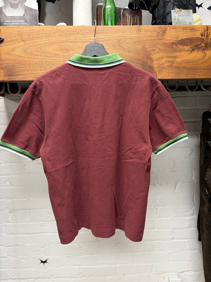 2007 Comme Des Garçons Homme Plus Two Tone Red/Green Cotton Polo