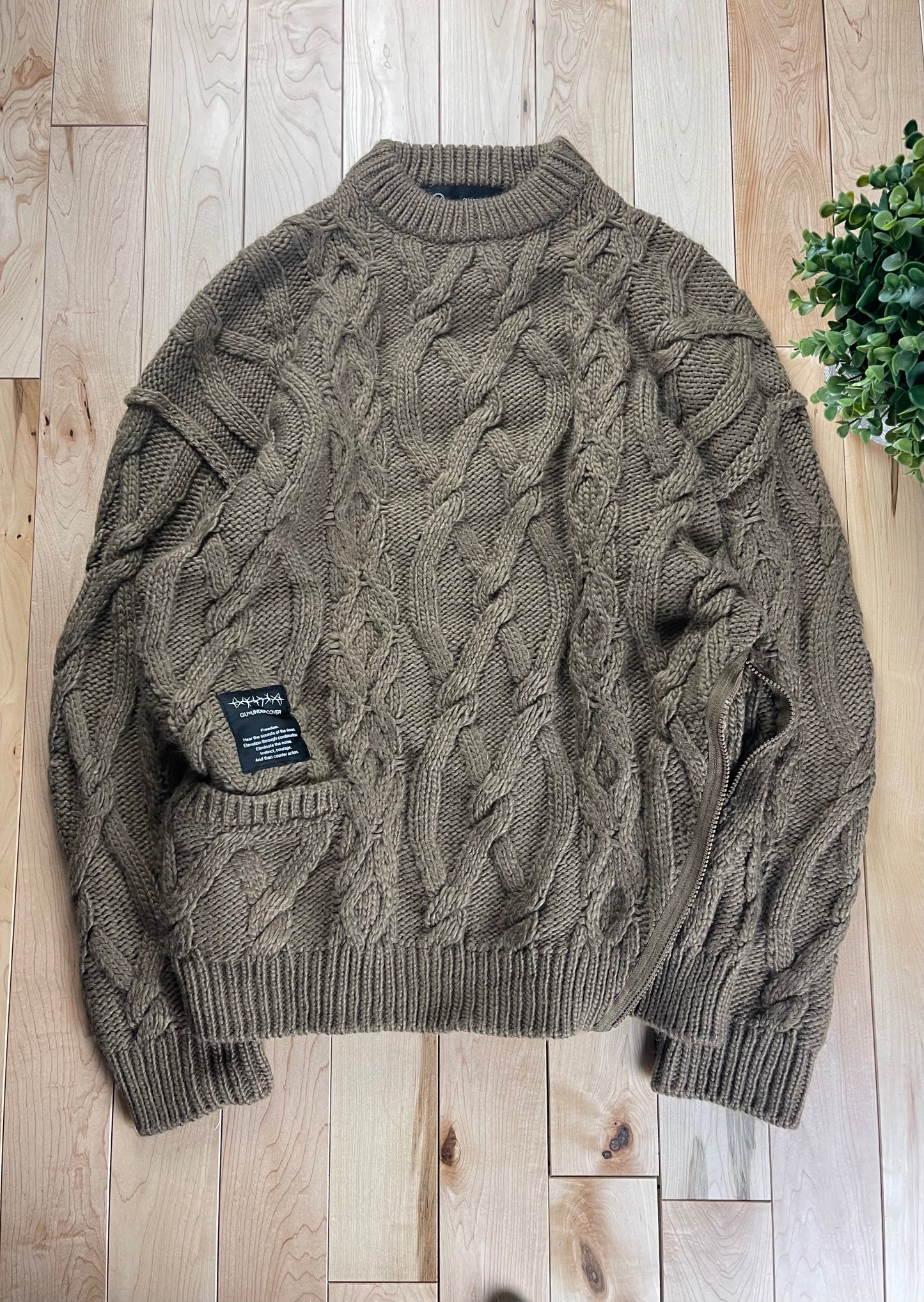 Undercover GU Heavyweight Cable Knit Sweater