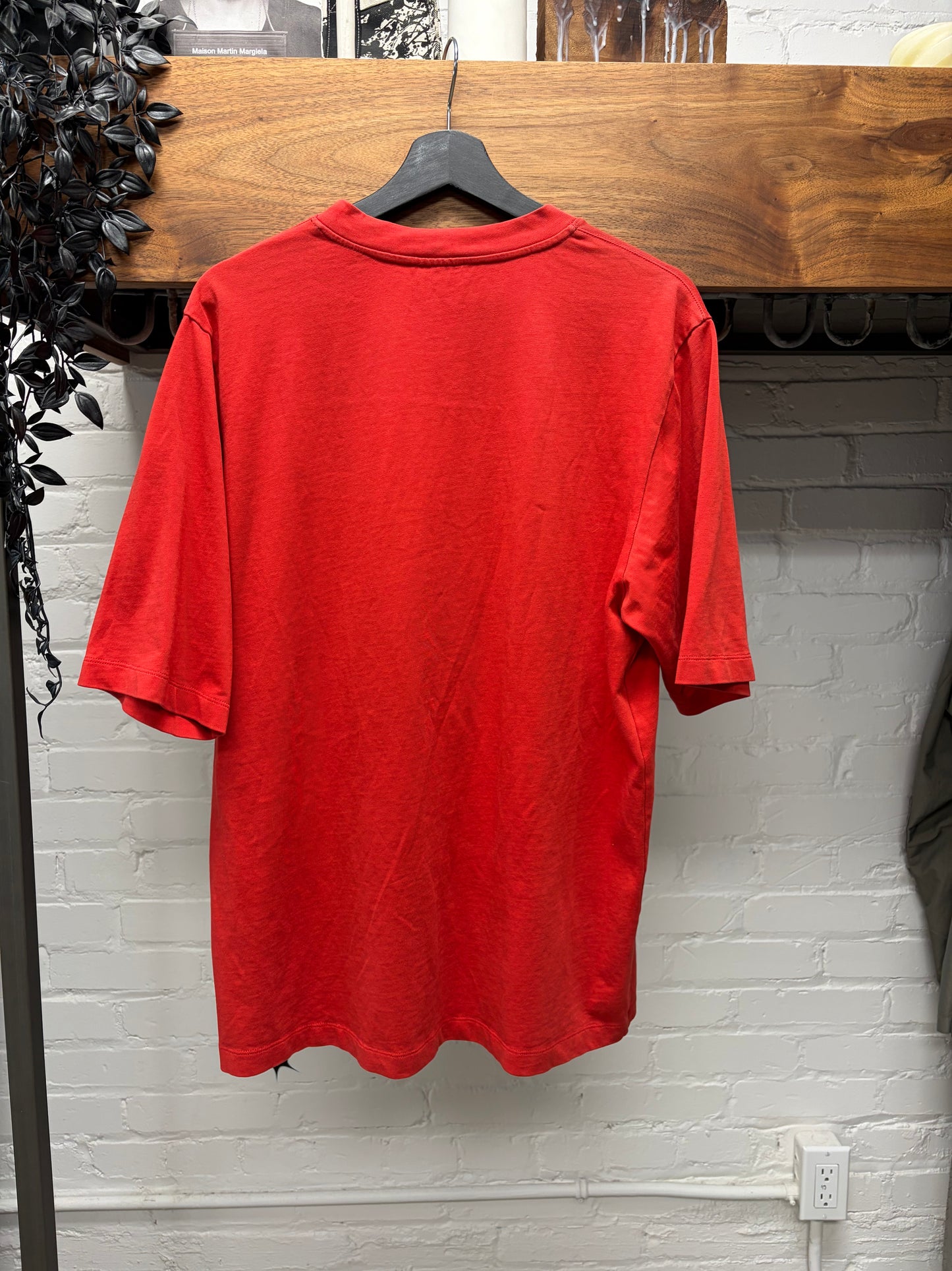 Helmut Lang by Shayne Oliver Red/Black Oversized Logo T-Shirt