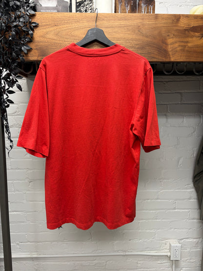 Helmut Lang by Shayne Oliver Red/Black Oversized Logo T-Shirt