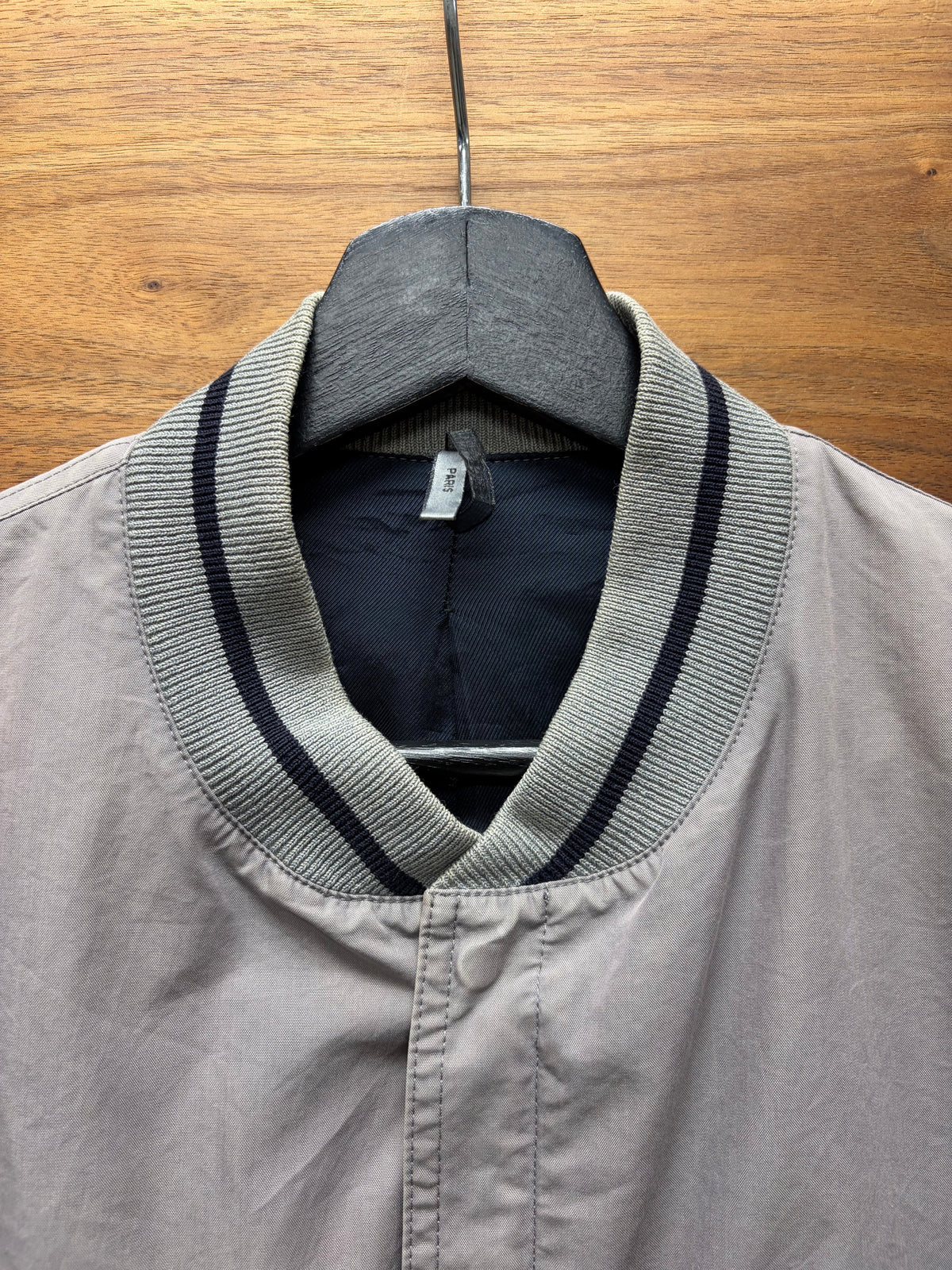 Dior Homme ‘Bee’ Embroidered Logo Grey Bomber Jacket