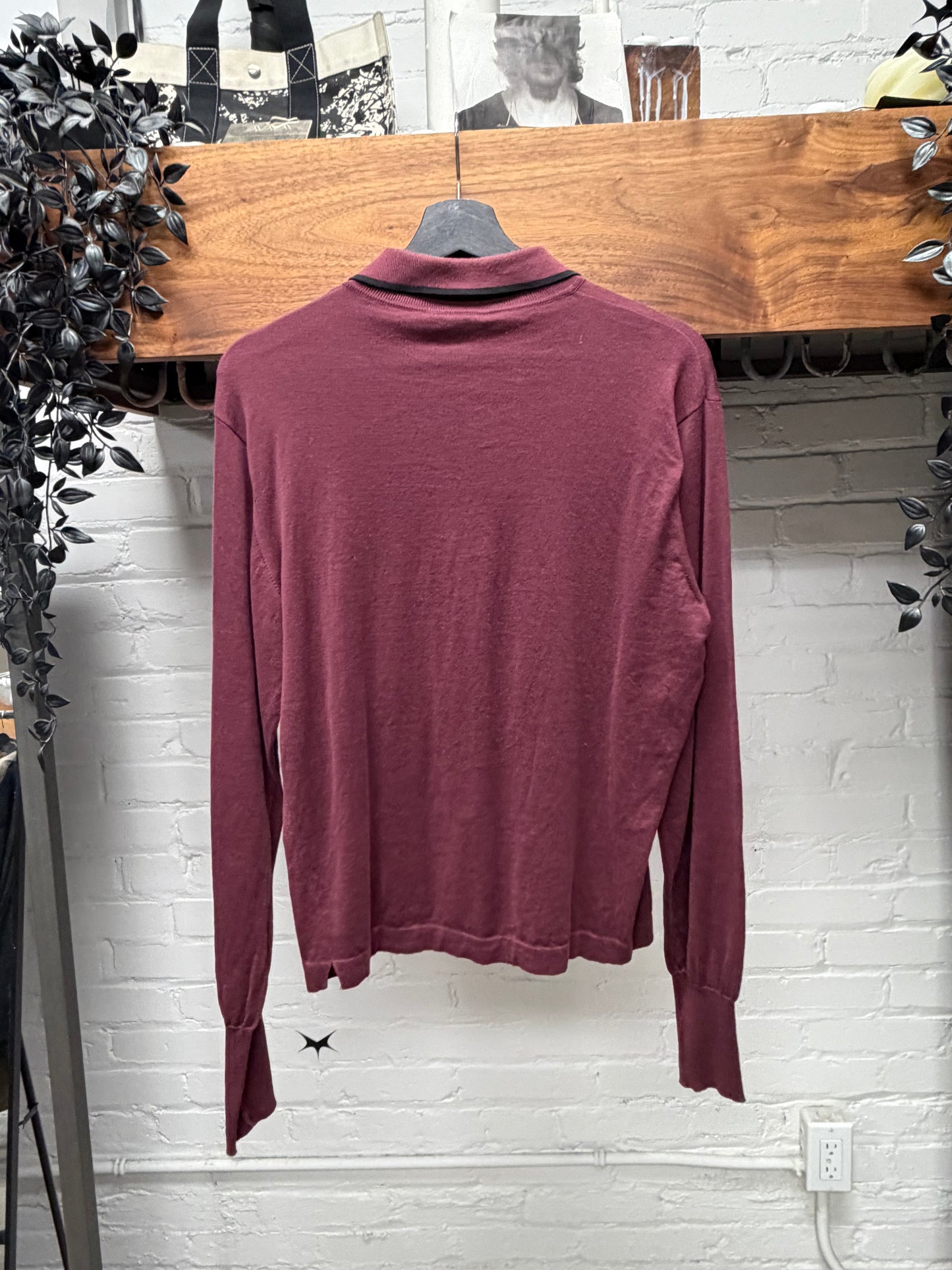 Vintage Gucci by Tom Ford ‘G’ Embroidered Logo Cotton Polo With Ribbed Collar