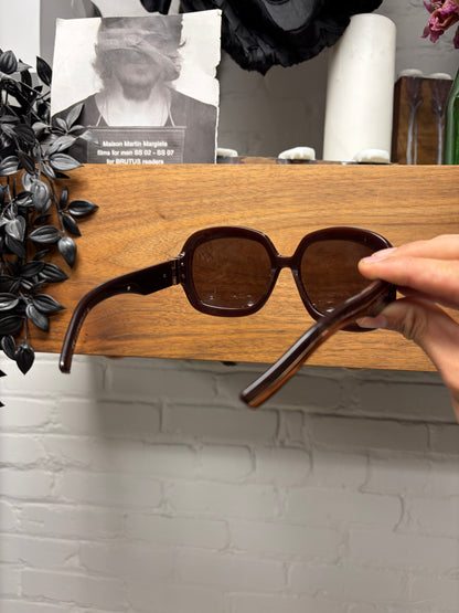 2000s Yves Saint Laurent Tortoiseshell Retro Style Sunglasses