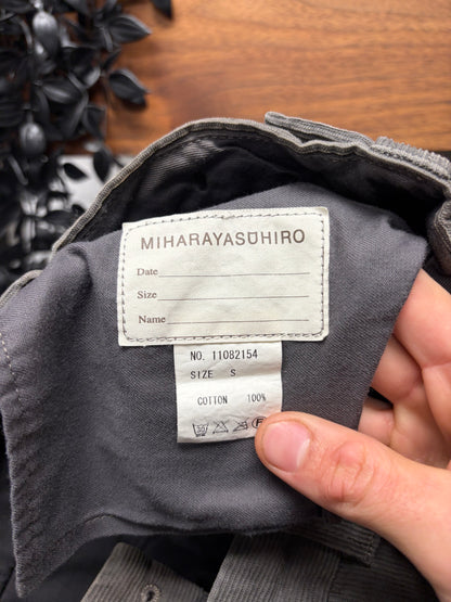 Mihara Yasuhiro ‘Lopsided Waist’ Vertical Corduroy Straight Cut Pants