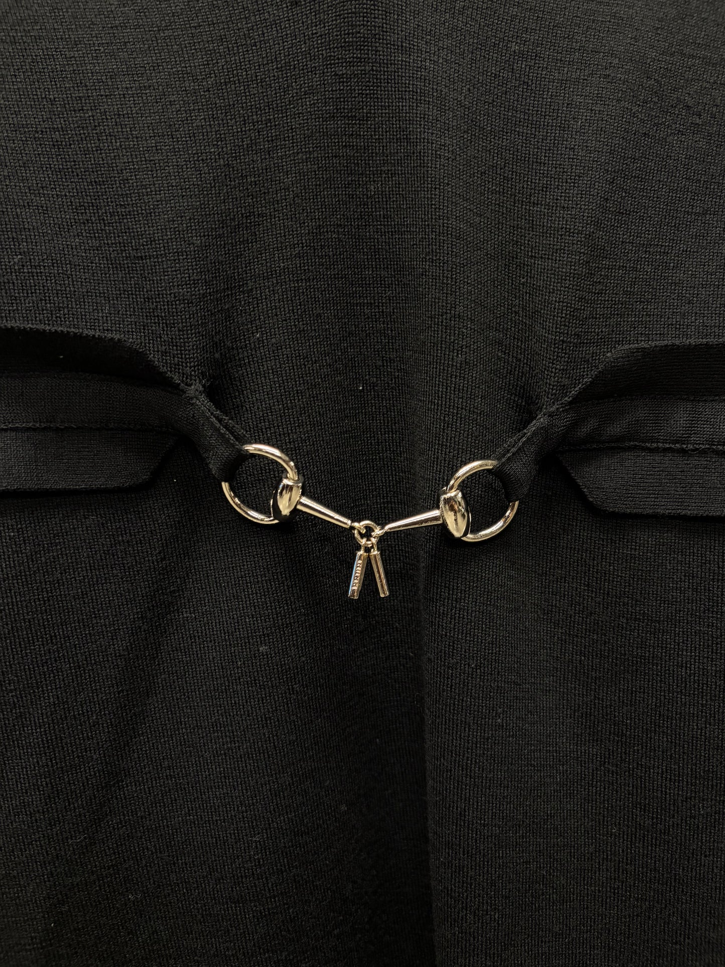 2007 Gucci ‘Horsebit Clasp’ Black Wool V-Neck Sweater