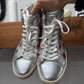 Saint Laurent SL/01 ‘Star Patch’ Leather High Top Sneakers