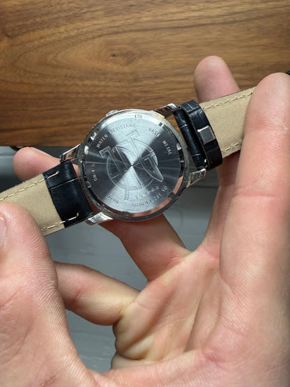 Vintage 90s Jean Paul Gaultier ‘JPG’ Watch with Black Leather Strap