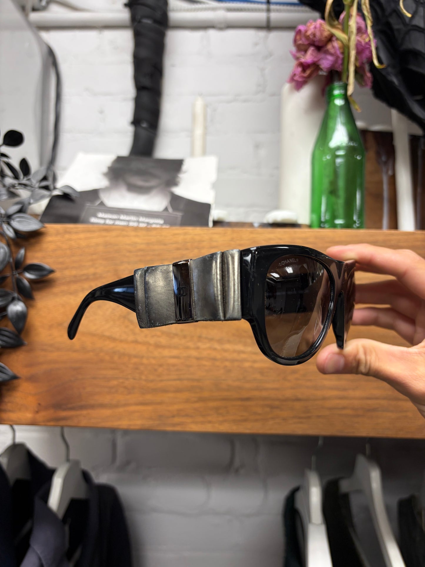 Chanel ‘Bowtie’ Black/Silver Sunglasses