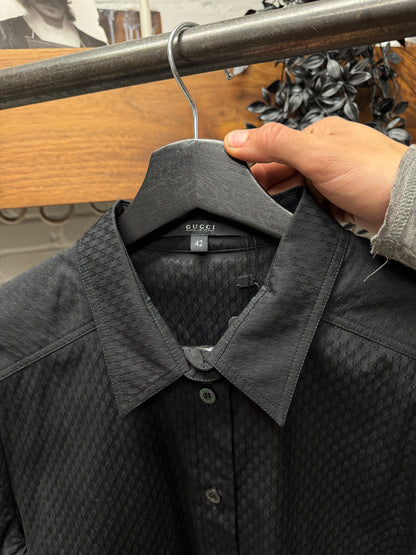 SS2009 Gucci ‘Micro Monogram’ Black Button Up Shirt