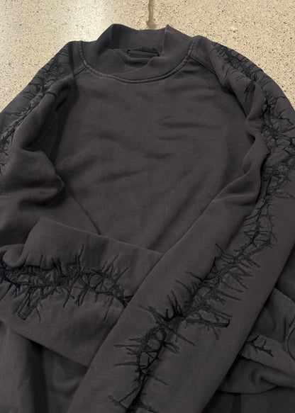 AW2016 Haider Ackermann ‘Thorns’ Embroidered Grey Perth Sweatshirt