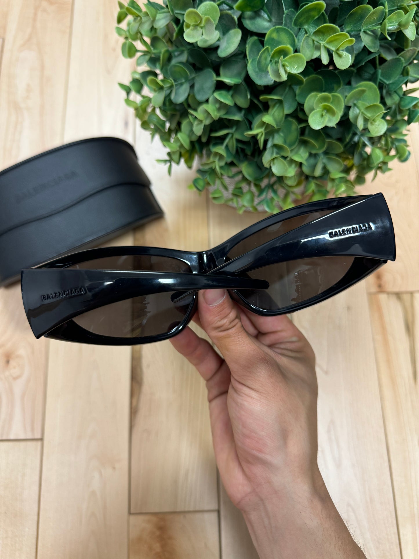 Balenciaga ‘Skin Cat XXL’ Black Mask Sunglasses