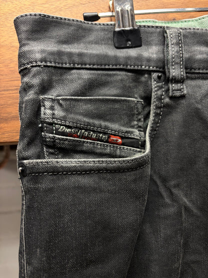Diesel ‘D-Struct’ Waxed Black Skinny Jeans
