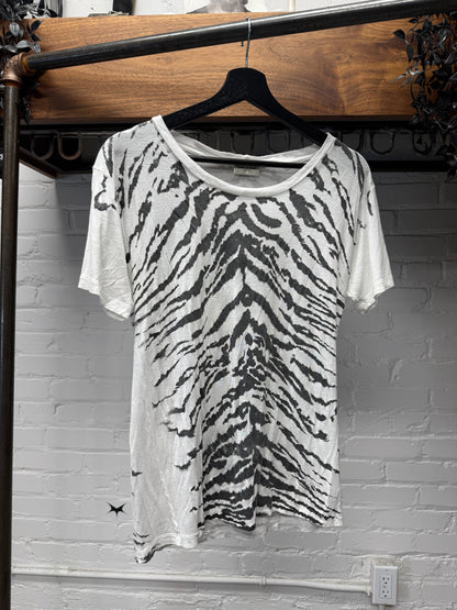 SS2014 Saint Laurent by Hedi Slimane ‘Zebra Print’ Thin Cotton T-Shirt