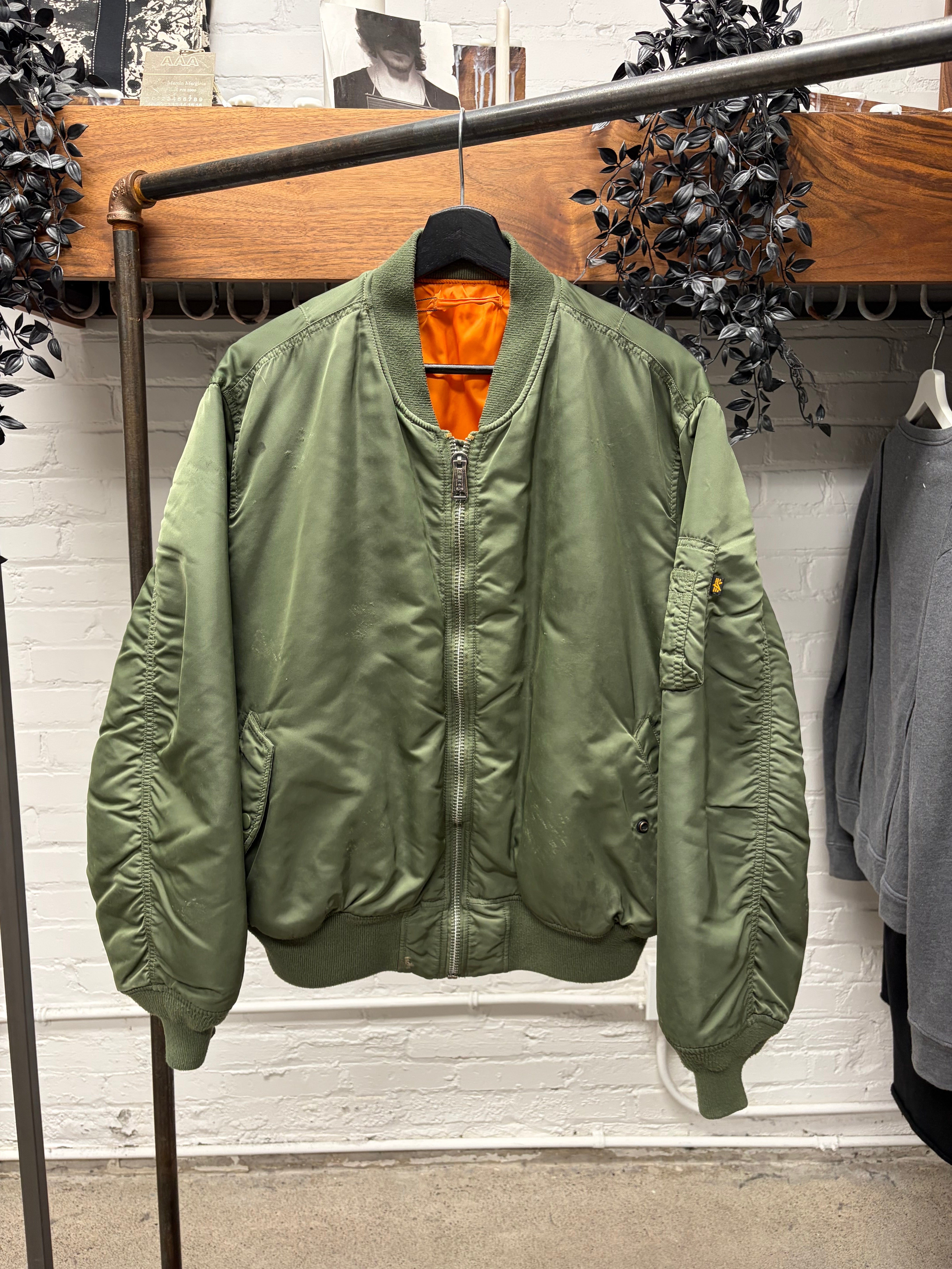 2018 Alyx Studios 'Relentless' Military Green MA-1 Bomber Jacket
