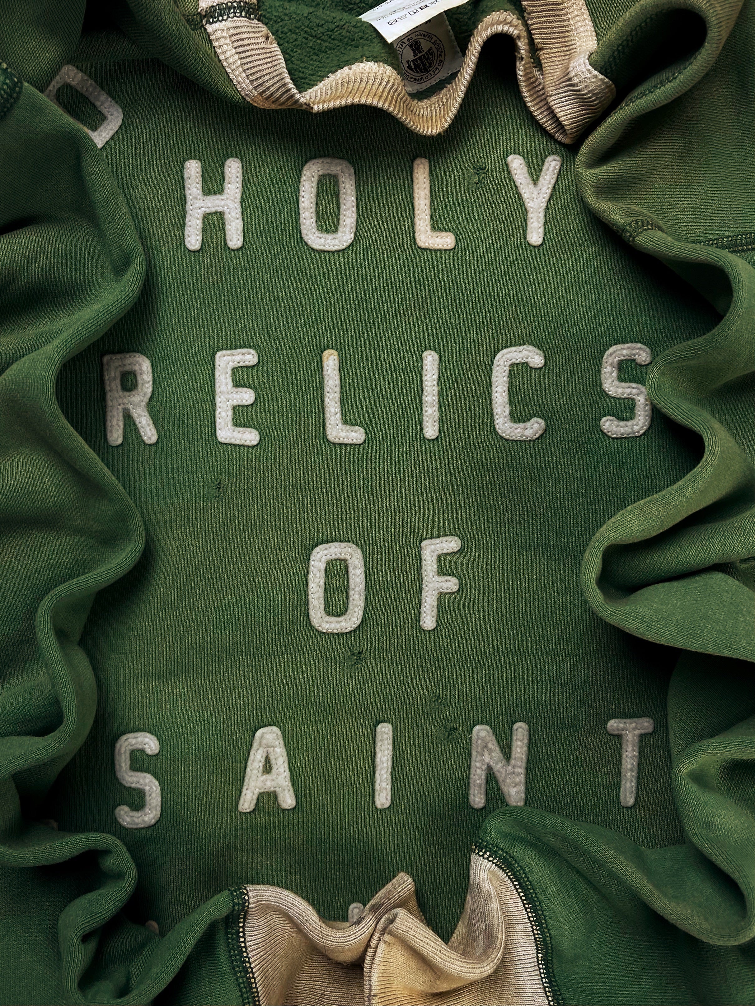 FW2022 Saint Michael ‘Holy Relic’ Felt Distressed Sweatshirt