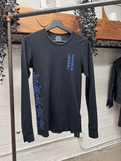 Chrome Hearts ‘Thermal’ Black/Blue Star Logo Long Sleeve Shirt