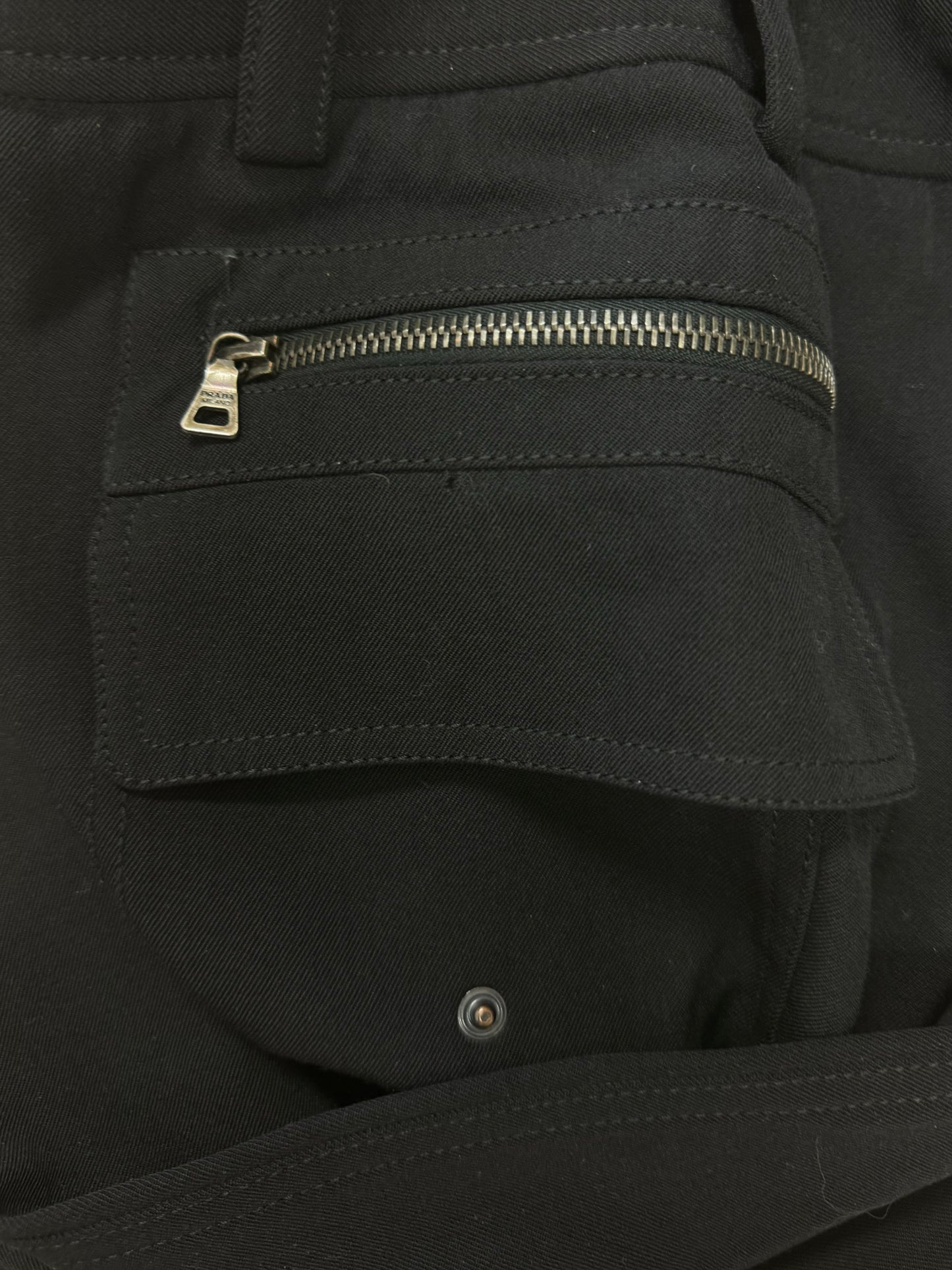 Prada Mainline Tactical Black Cargo Pants