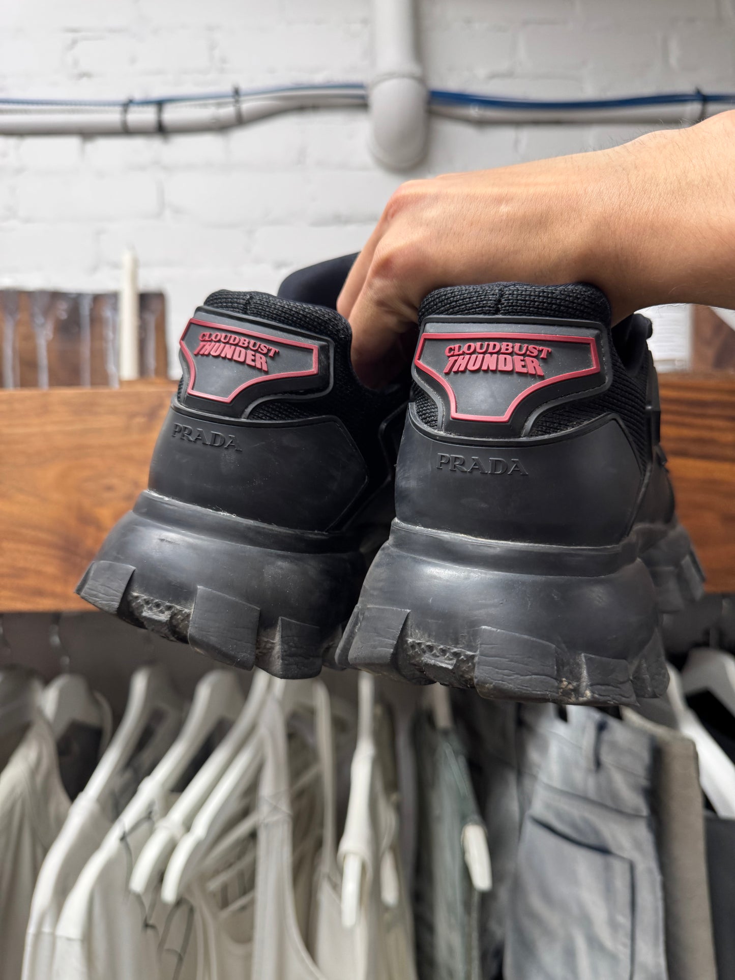 Prada ‘Cloudburst Thunder’ Black Platform Sneakers