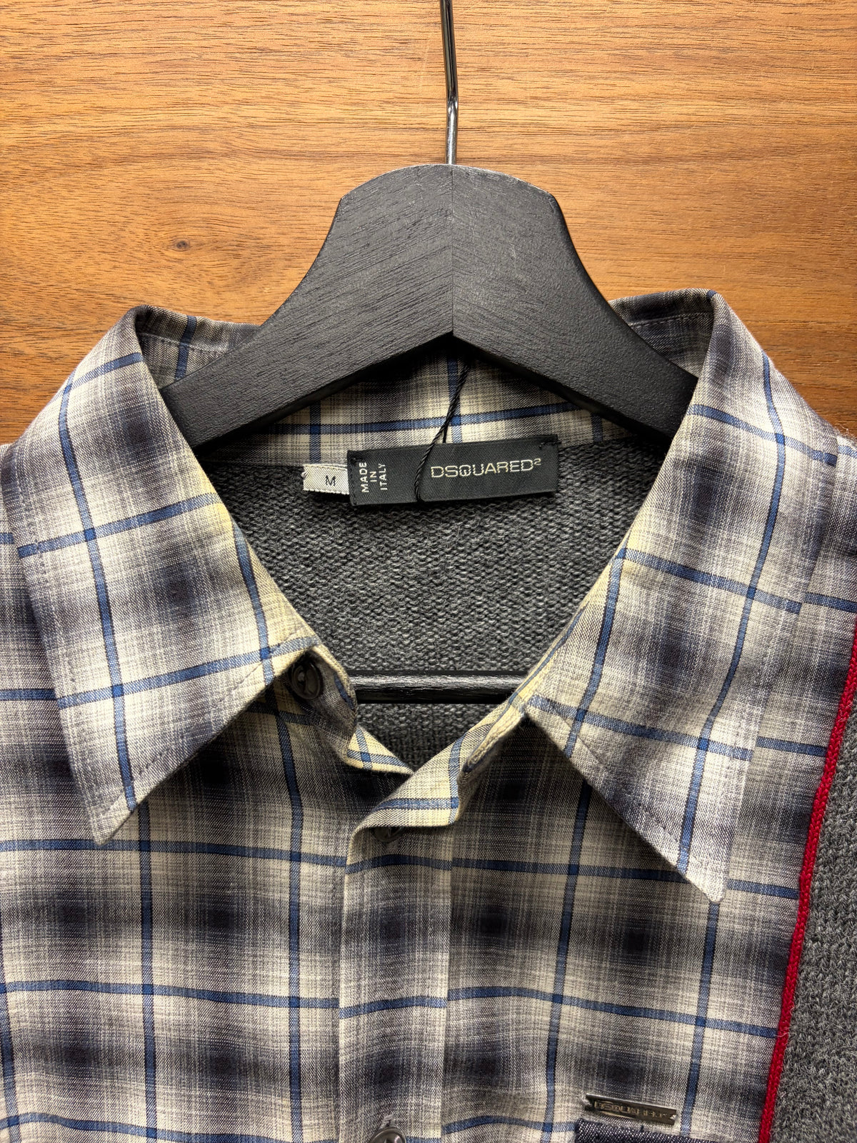 2012 Dsquared2 Hybrid Reconstructed Flannel/Knit Sweater